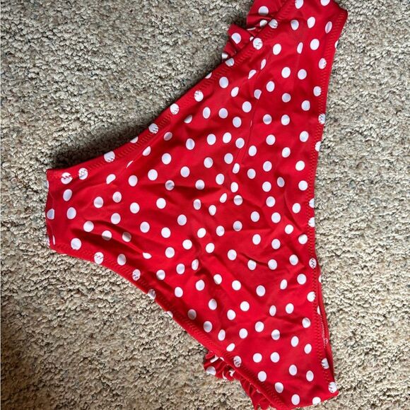💥 Buy 2 get 1 Free 💥 Cupshe  Polka Dot Bikini Bottoms New Without  Tags - Picture 2 of 4